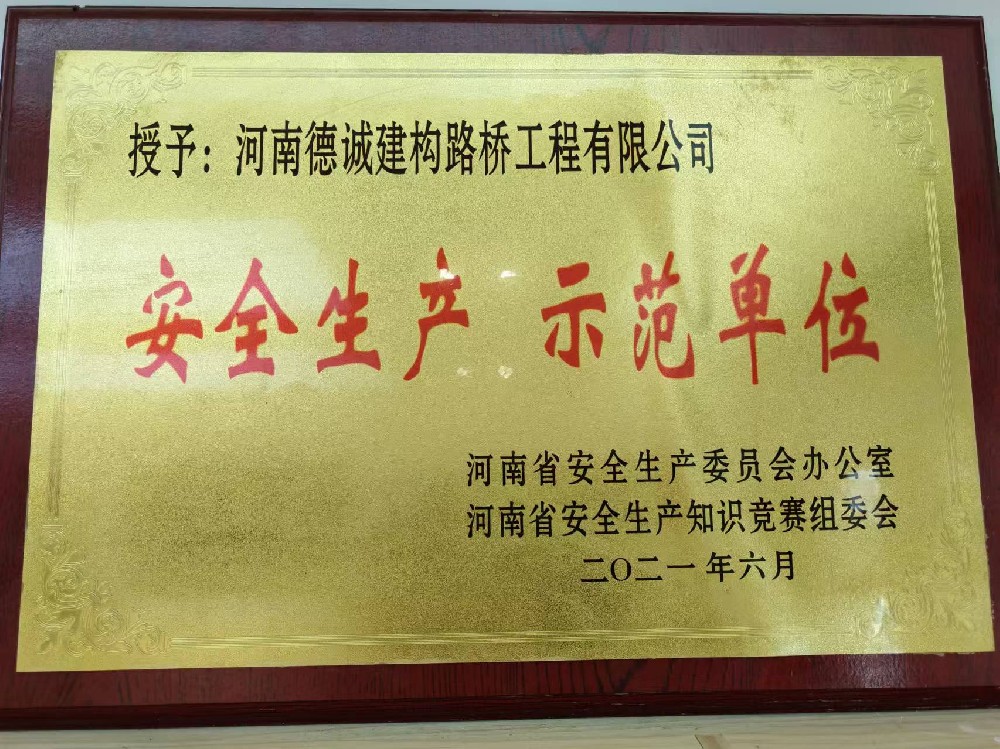 安全生產(chǎn)示范單位